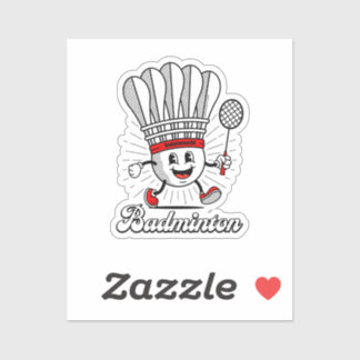 Sticker Badminton Mascot Classic