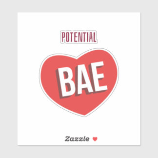 Sticker Bae potentiel, Big Red Heart Love Design