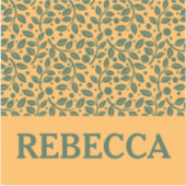 Sticker Bagages Motif orange et feuille verte (Devant)