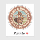 Sticker Bagels de Montréal et Vibes Bilingues (Feuille)