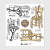 Sticker Baglama sur la chaise (Feuille)