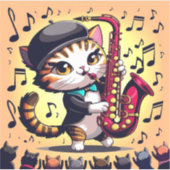 Sticker Bagnelle jouant au chat (Devant)