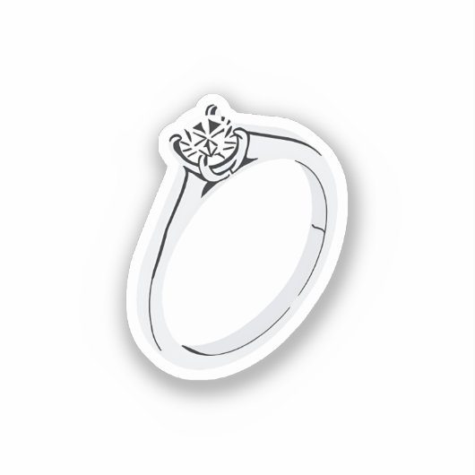 Sticker Bague de fiançailles en diamant (Recto)