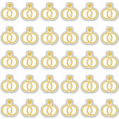 Sticker Bague Mariage moderne Kiss-Cut (Devant)