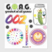 Sticker Baguette autocollante mignonne, grande (Feuille)