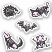 Sticker Baguette autocollante pour squelettes animaux mign (Recto)