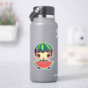 Sticker Baguette d'autocollant mignon à la pastèque