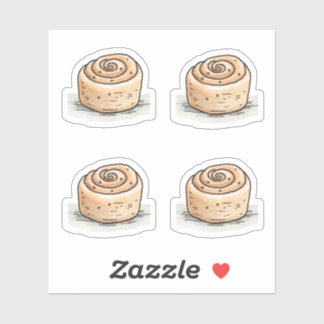 Sticker Baguette de cannelle en aquarelle - Baguette en vi