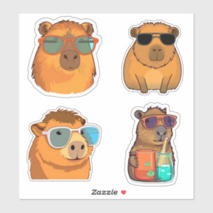 Sticker Baguette de collant de capybara mignon