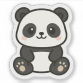 Sticker Baguette de dessin adorable Kawaii Panda (Devant)
