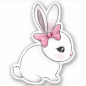 Sticker Baguette de dessin chic lapin lapin lapin (Devant)