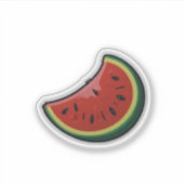 Sticker Baguette de pastèque mignonne, Baguette de vinyle  (Devant)