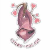 Sticker Baguette de sourire romantique drôle (Devant)