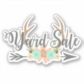Sticker Baguette de vente BOHO Deer Antlers Arrow Yard (Devant)