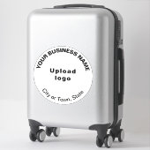 Sticker Baguette en vinyle blanc de forme ronde (Sur valise)