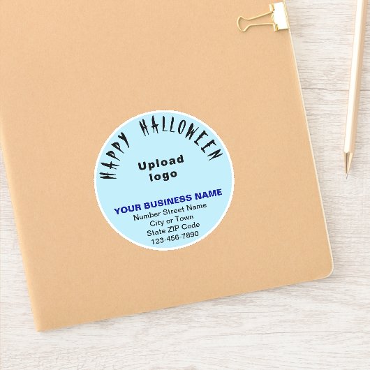 Sticker Baguette en vinyle bleu clair d'Halloween (Carnet)