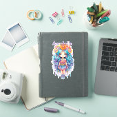 Sticker Baguette en vinyle coupé sur mesure avec fleurs (Couverture iPad)