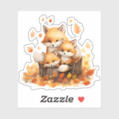 Sticker Baguette en vinyle coupé sur mesure de la famille  (Feuille)