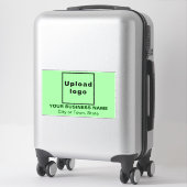 Sticker Baguette en vinyle grand rectangle vert clair (Sur valise)