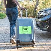 Sticker Baguette en vinyle grand rectangle vert clair (Valise Insitu)