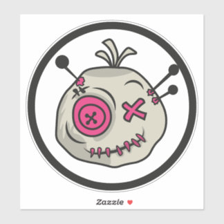 Sticker Baguette en vinyle Voodoo grande 8" x 8"