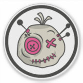 Sticker Baguette en vinyle Voodoo Petite 4" x 4" (Devant)