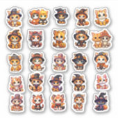 Sticker Baguette Halloween Cat stickers, pack de valeur,25 (Devant)