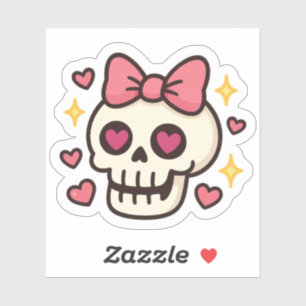 Sticker Baguette Halloween Crâne mignonne