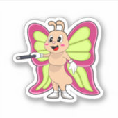 Sticker Baguette magique papillon (Devant)