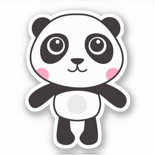 Sticker Baguettes de panda mignonnes (Devant)
