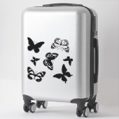 Sticker Baguettes de papillon Monarque noir (Sur valise)