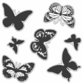 Sticker Baguettes de papillon Monarque noir (Devant)