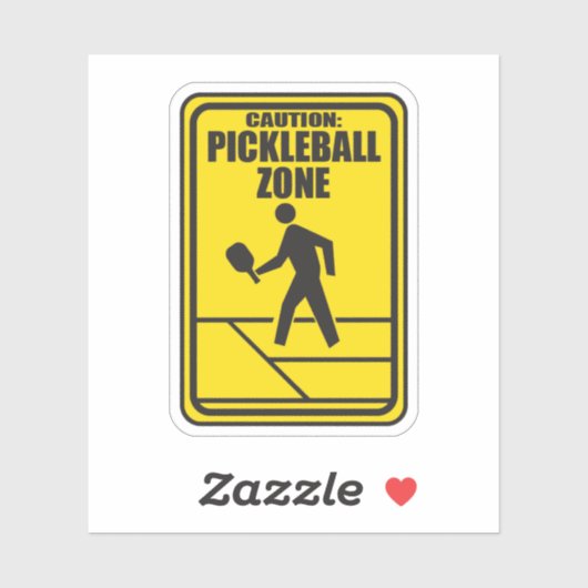 Sticker Baguettes de pickleball Zone (Feuille)