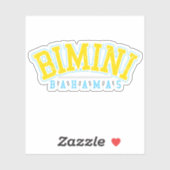 Sticker Bahamas Bimini Vacances Bahamian Cruise (Feuille)