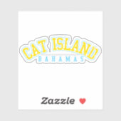 Sticker Bahamas Cat Island Vacances Cruise (Feuille)