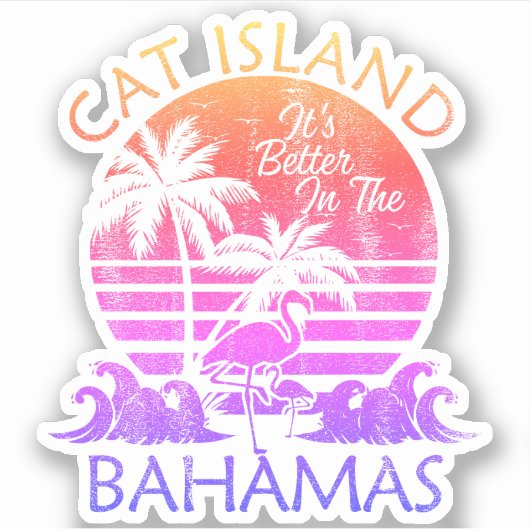 Sticker Bahamas Cat Island Vacation Beach Cruise (Devant)