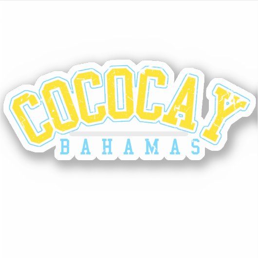 Sticker Bahamas CocoCay Vacation Bahamian Cruise (Devant)