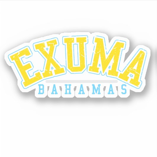 Sticker Bahamas Exuma Vacances Bahamian Cruise (Devant)