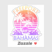 Sticker Bahamas Freeport Vacation Beach Cruise (Feuille)