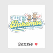 Sticker Bahamas Pigs de natation Vacances Croisièr (Feuille)