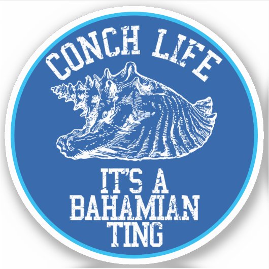 Sticker bahaméen Bahamas Independence Conch Life (Devant)