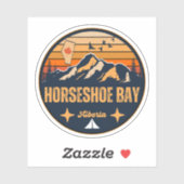 Sticker Baie Horseshoe, Alberta (Feuille)