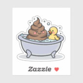 Sticker Baignoire Caca et Canard (Feuille)