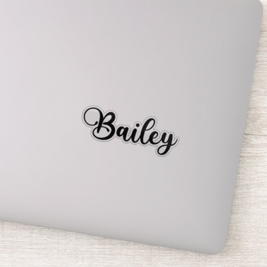 Sticker Bailey Name - Calligraphie manuscrite (Détail)
