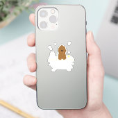 Sticker Bain à bulle Goldendoodle mignon (Téléphone)