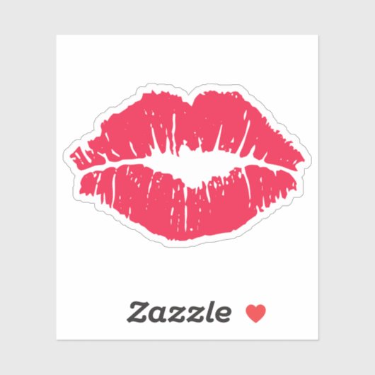 Sticker Baiser à lèvres (Feuille)