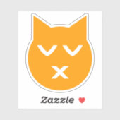 Sticker Baiser avec les yeux fermés Emoji Chat (Feuille)