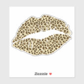 Sticker Baiser Empreinte de léopard tendance - Contour (Feuille)