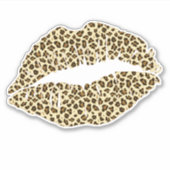Sticker Baiser Empreinte de léopard tendance - Contour (Devant)