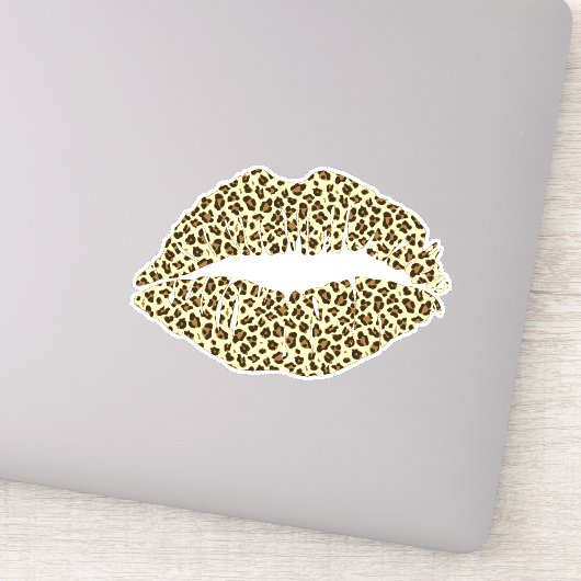 Sticker Baiser Empreinte de léopard tendance - Contour (Détail)